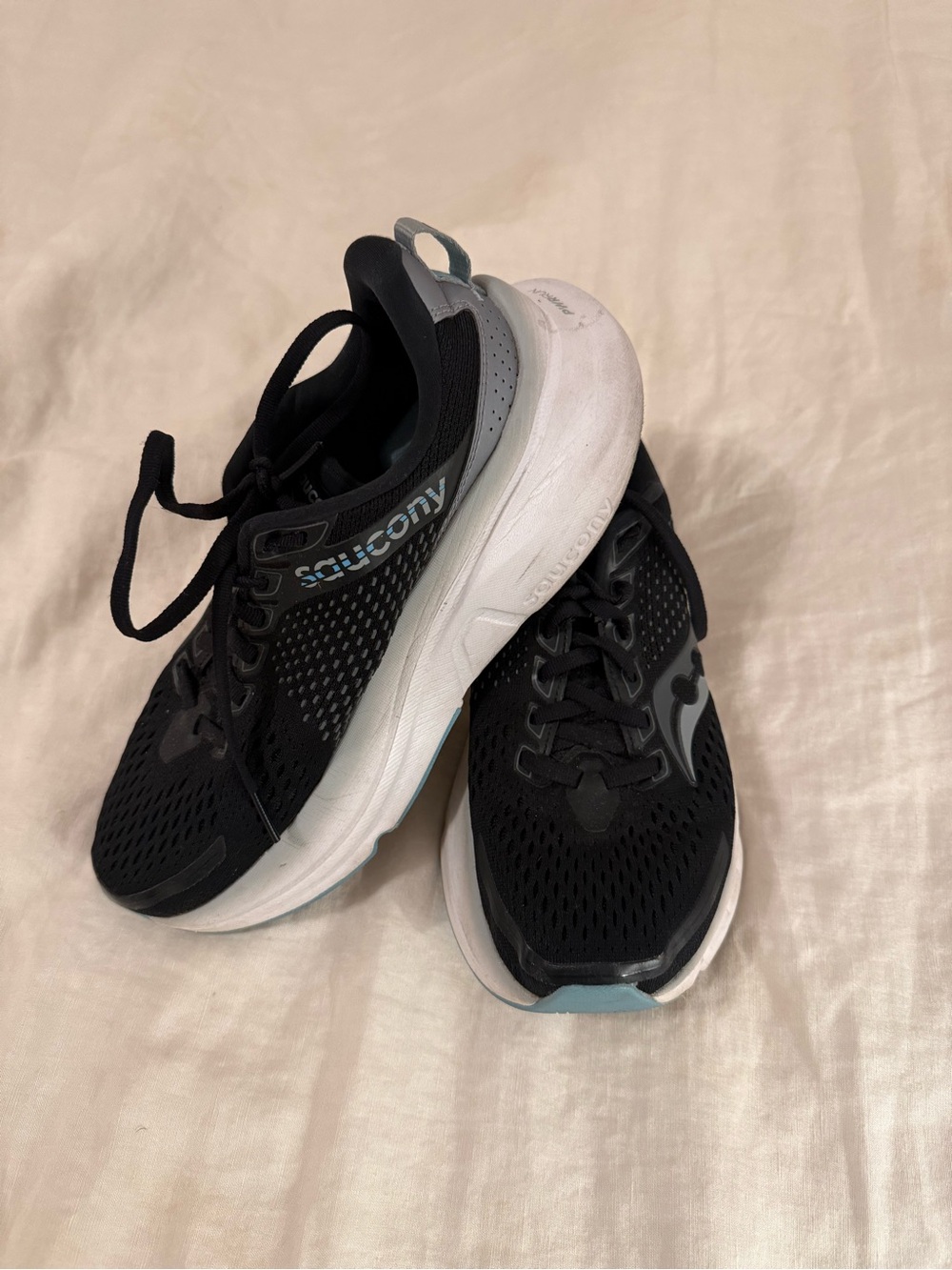 Saucony Black and Light Blue Women's Running Shoes